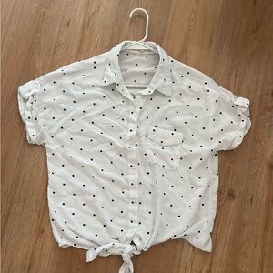 Love Notes White Polka Dot Blouse